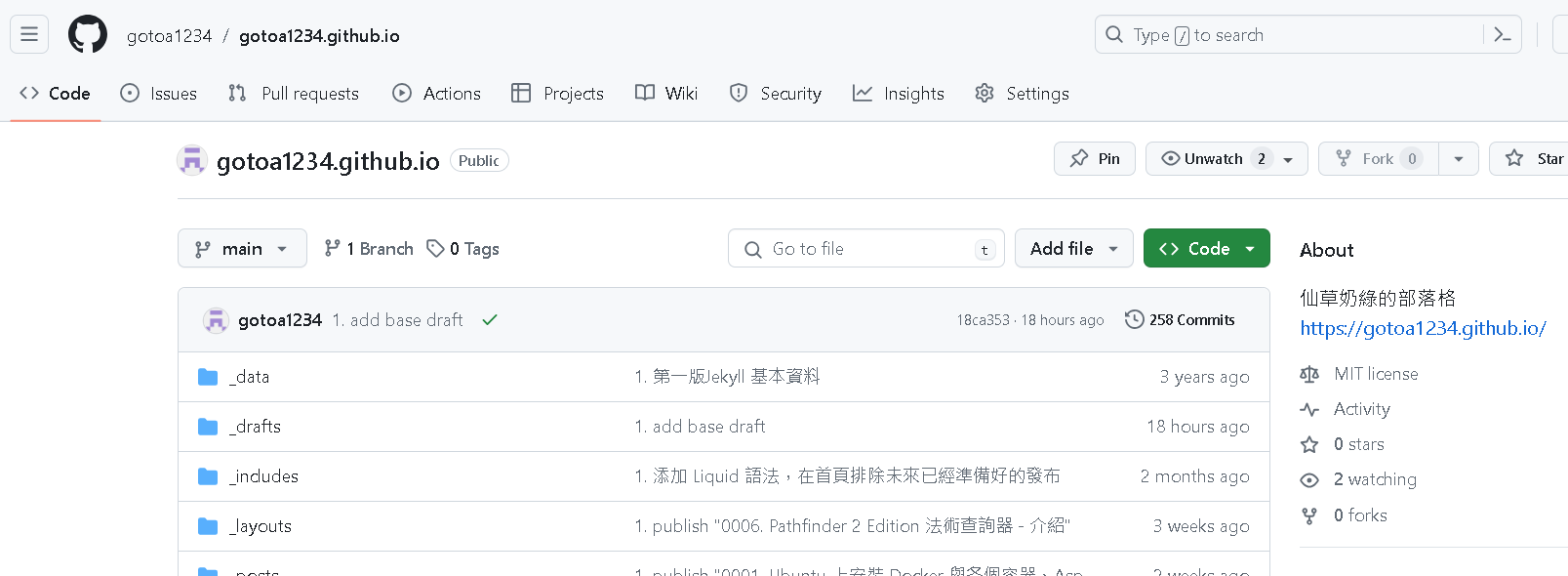 補充 Github.IO